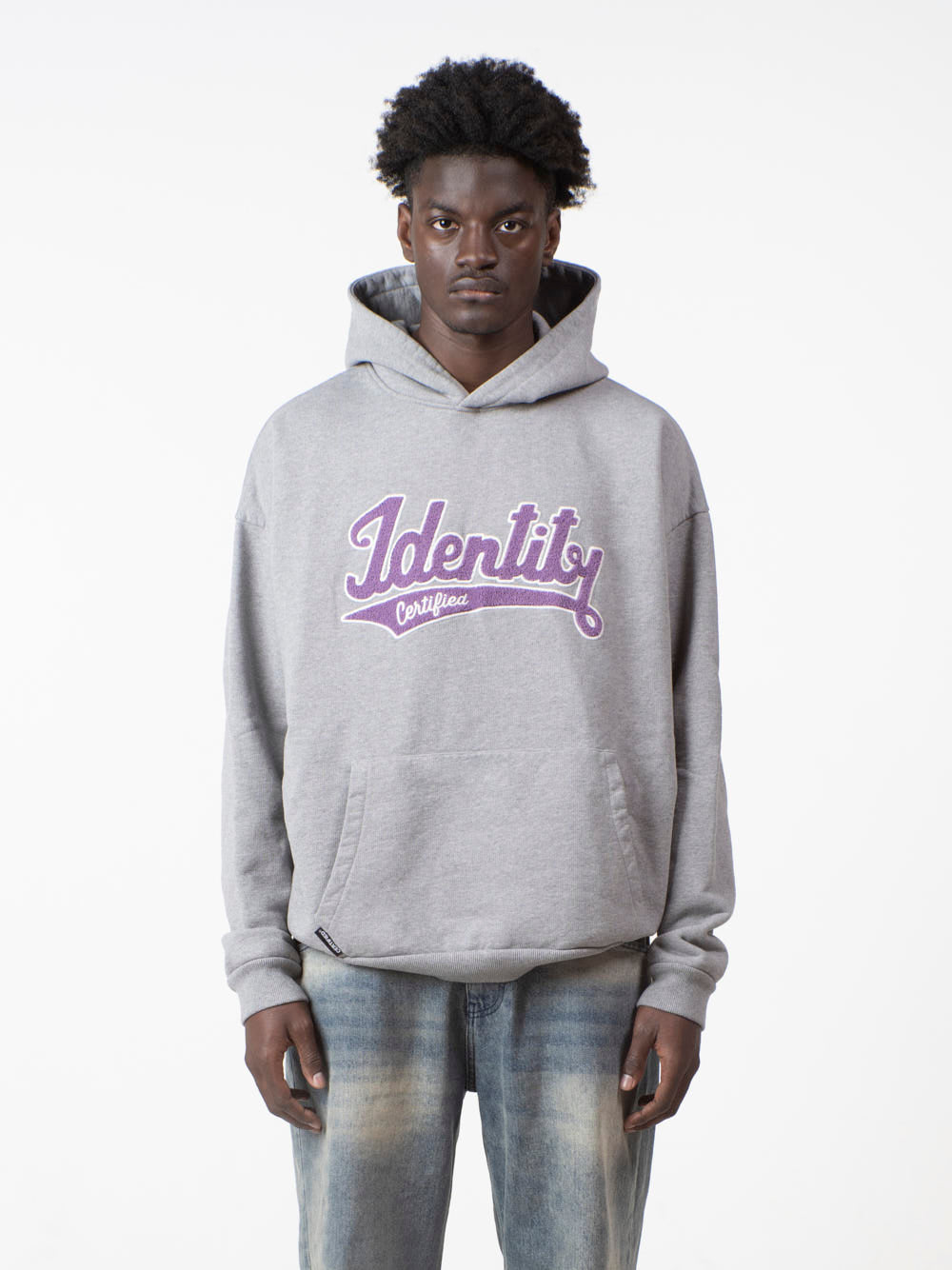 SIGNATURE HOODIE - GREY/PURPLE