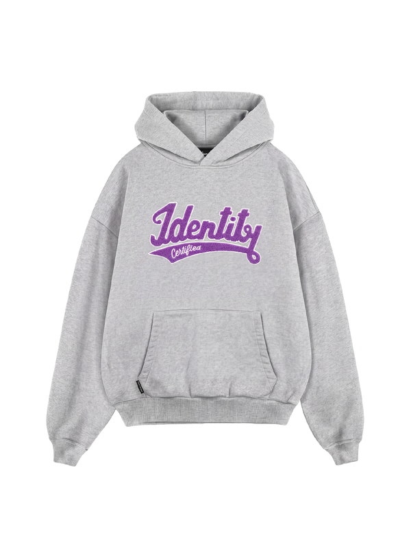 SIGNATURE HOODIE - GREY/PURPLE