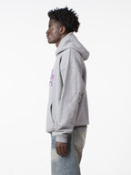 SIGNATURE HOODIE - GREY/PURPLE