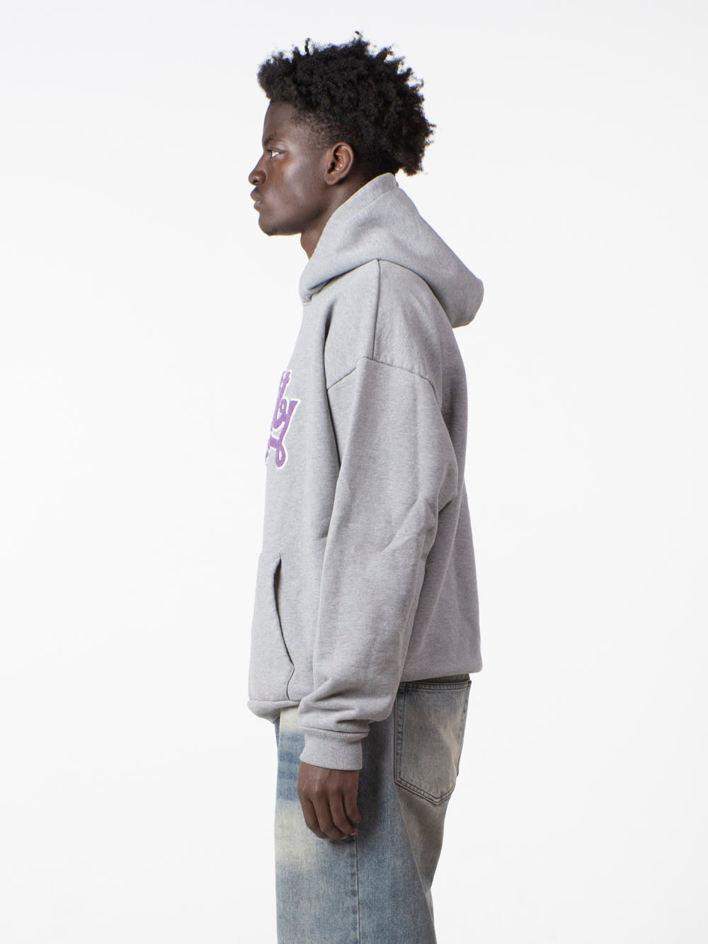 SIGNATURE HOODIE - GREY/PURPLE