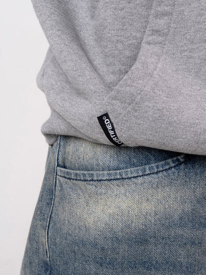 SIGNATURE HOODIE - GREY/PURPLE