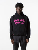 SWEETHEART HOODIE - ISN'T SHE LOVELY HOODIE - BLACK